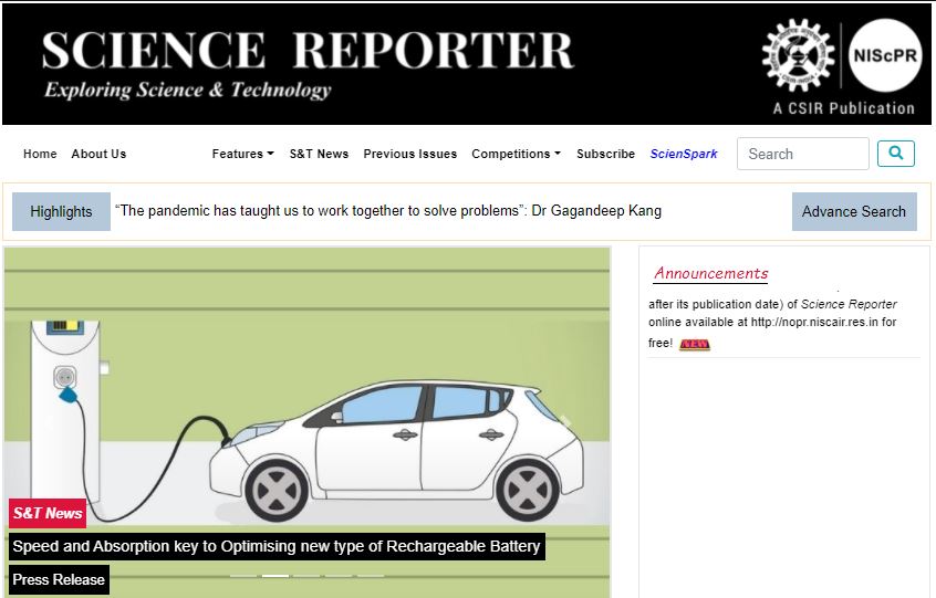 Science Reporter Website